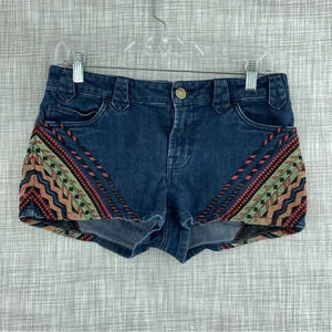 BDG Womens Size 28 embroidered jean shorts 1015